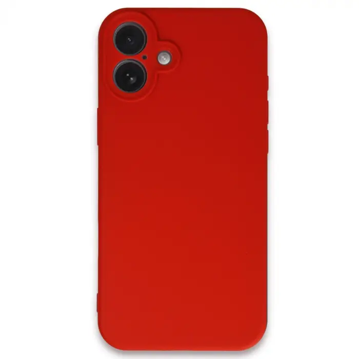 İphone 16 Kılıf First Silikon - Kırmızı
