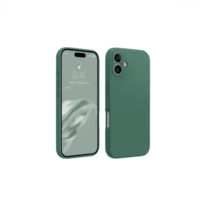 İphone 16 Kılıf First Silikon - Koyu Yeşil