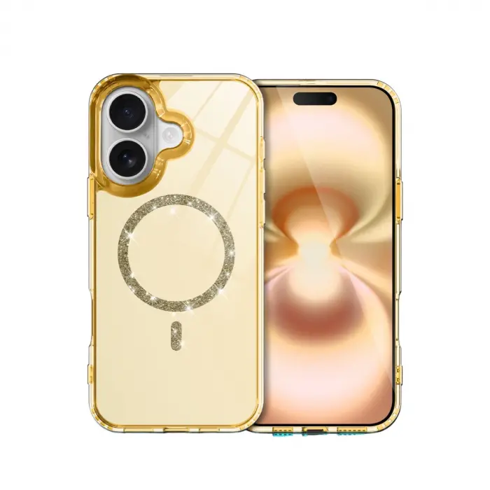 İphone 16 Live Diamond Magsafe Kapak - Sarı