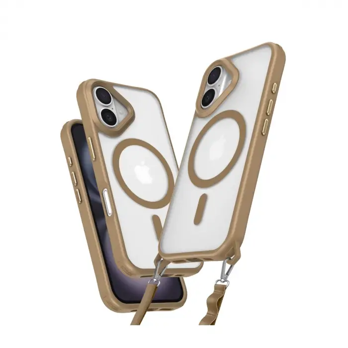 İphone 16 Plus Kılıf Enka Magsafe Silikon Kılıf - Desert