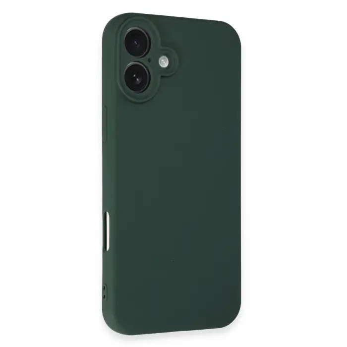 İphone 16 Plus Kılıf First Silikon - Koyu Yeşil