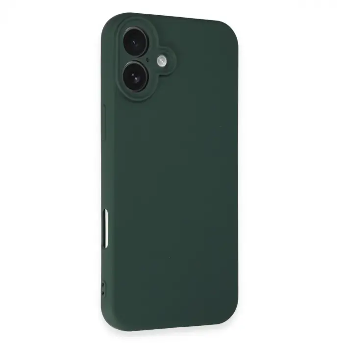İphone 16 Plus Kılıf First Silikon - Koyu Yeşil