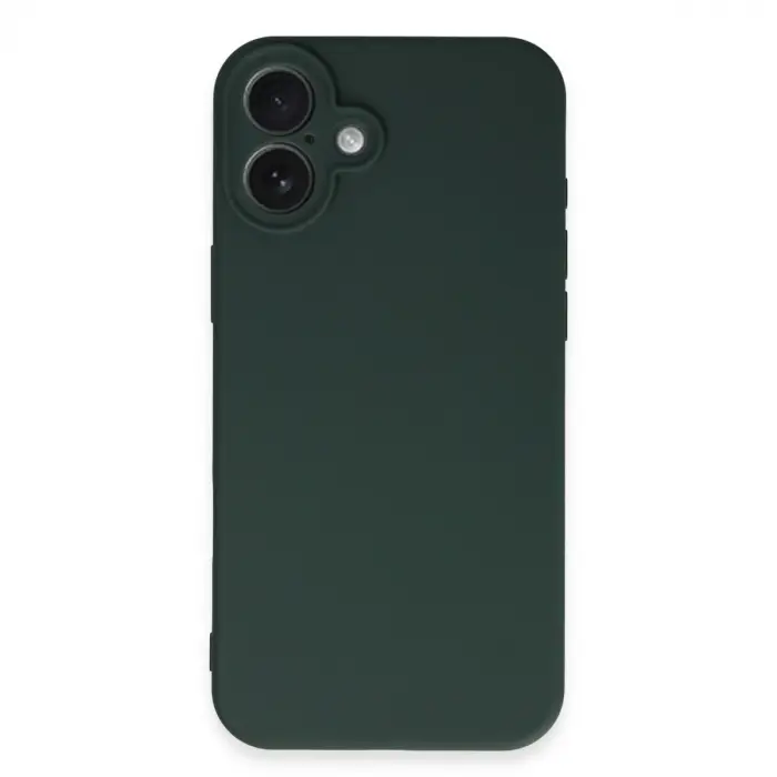 İphone 16 Plus Kılıf First Silikon - Koyu Yeşil