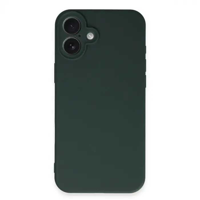 İphone 16 Plus Kılıf First Silikon - Koyu Yeşil