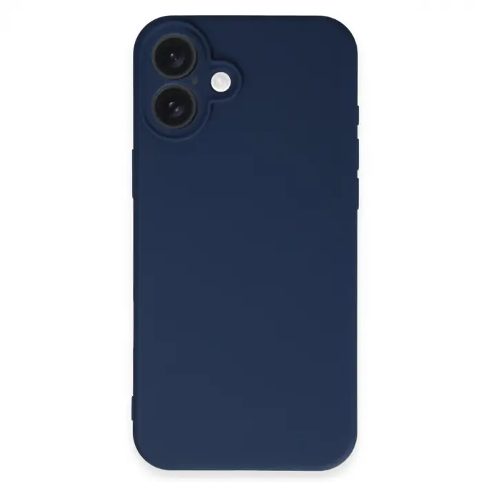 İphone 16 Plus Kılıf First Silikon - Lacivert