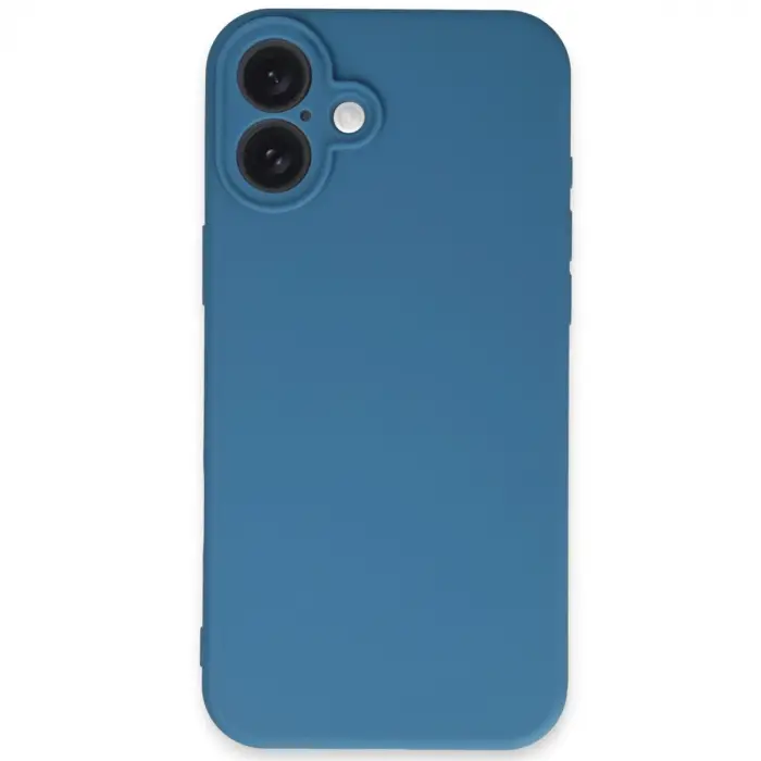 İphone 16 Plus Kılıf First Silikon - Mavi