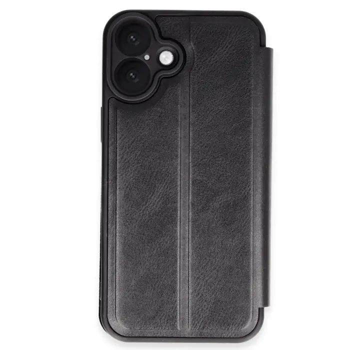 İphone 16 Plus Kılıf Flip Cover - Siyah