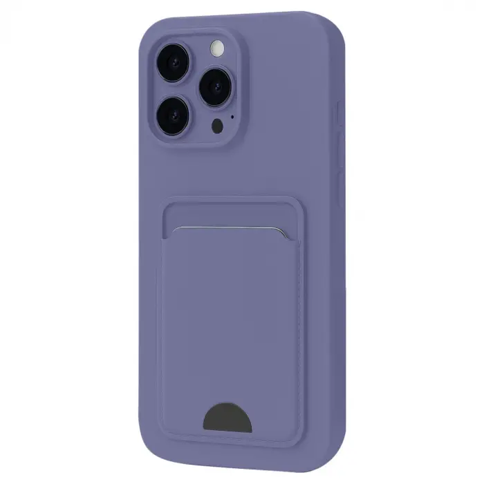İphone 16 Plus Kılıf Kelvin Kartvizitli Silikon - Lila