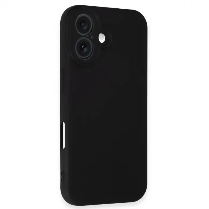 İphone 16 Plus Kılıf Nano İçi Kadife Silikon - Siyah