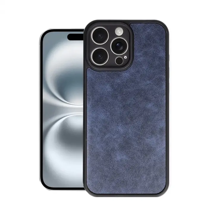 İphone 16 Pro Kılıf Aras Deri Kapak - Lacivert