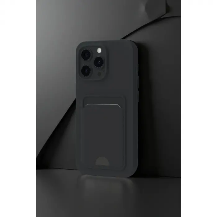 İphone 16 Pro Kılıf Kelvin Kartvizitli Silikon - Lila