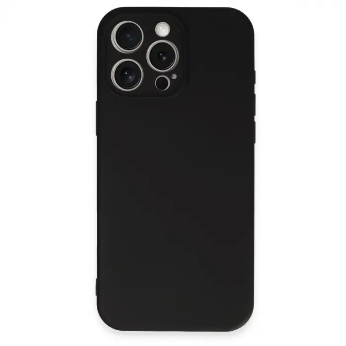 İphone 16 Pro Kılıf Nano İçi Kadife Silikon - Siyah