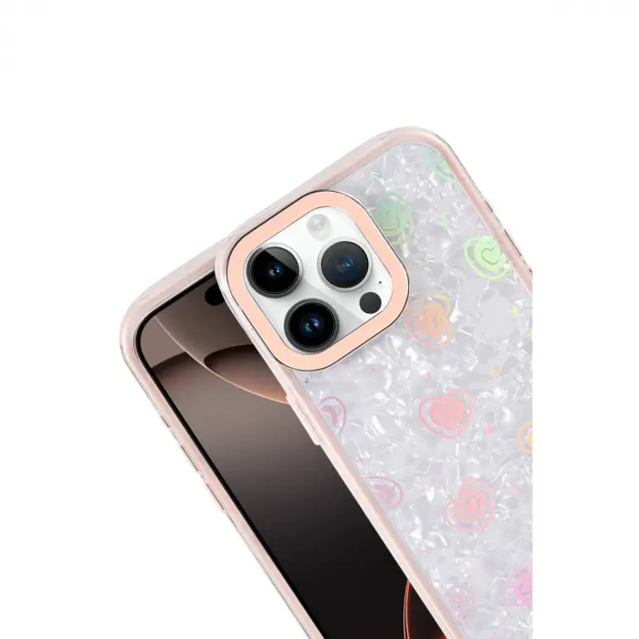 İphone 16 Pro Lumi Desenli Kapak - Pembe