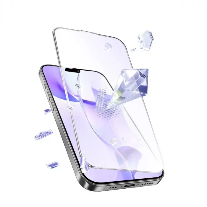 İphone 16 Pro Max Bilvis 5in1 3d Magic Cam Ekran Koruyucu - Siyah
