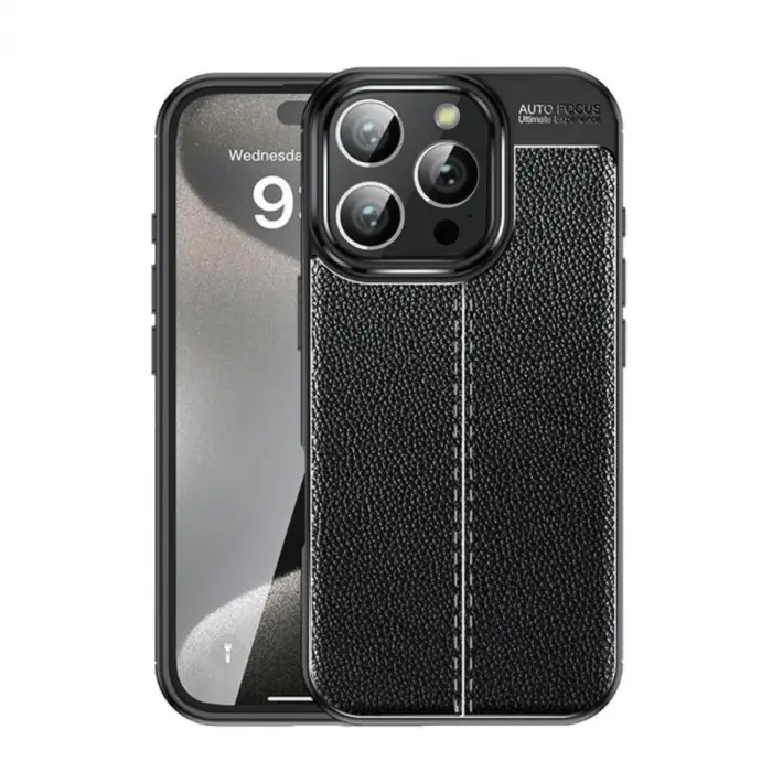 İphone 16 Pro Max Kılıf Auto Focus Kapak - Siyah
