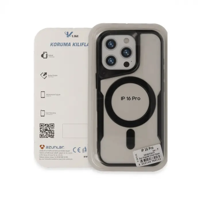 İphone 16 Pro Max Kılıf Boyi Magsafe Silikon Kapak - Siyah