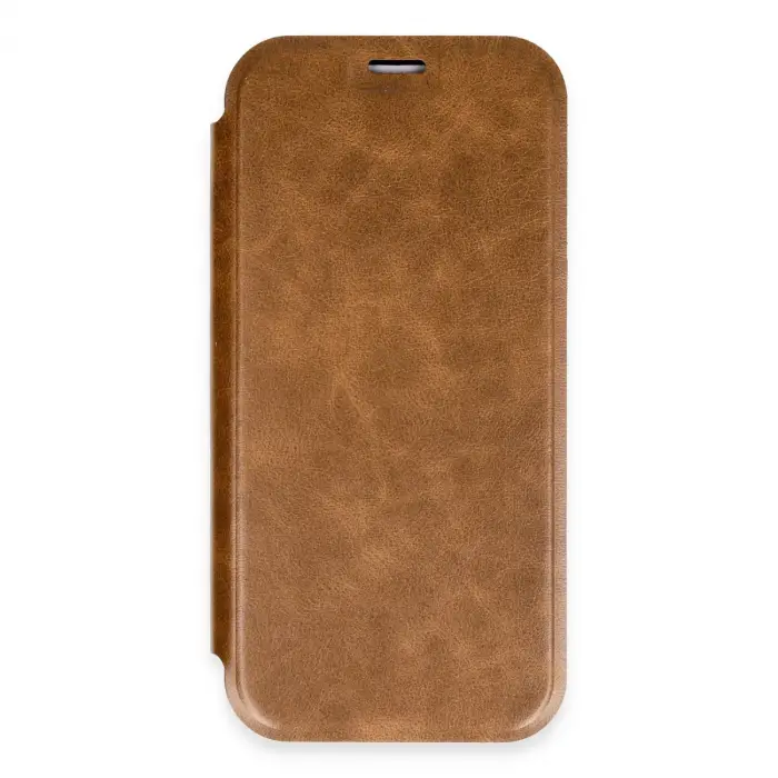 İphone 16 Pro Max Kılıf Flip Cover - Taba