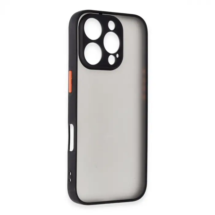 İphone 16 Pro Max Kılıf Montreal Silikon Kapak - Siyah