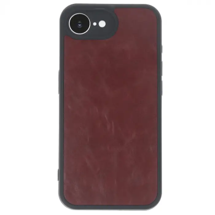 İphone 16e Kılıf Aras Deri Kapak - Bordo