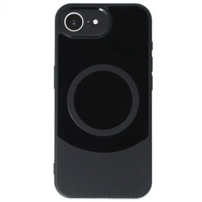 İphone 16e Kılıf Maya Karbon Kapak - Siyah
