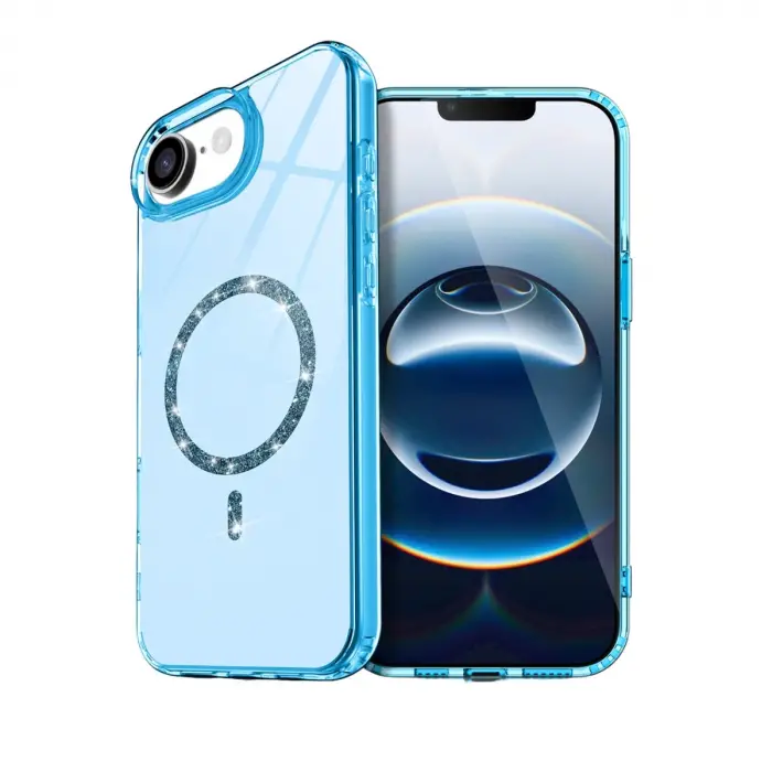 İphone 16e Live Diamond Magsafe Kapak - Mavi