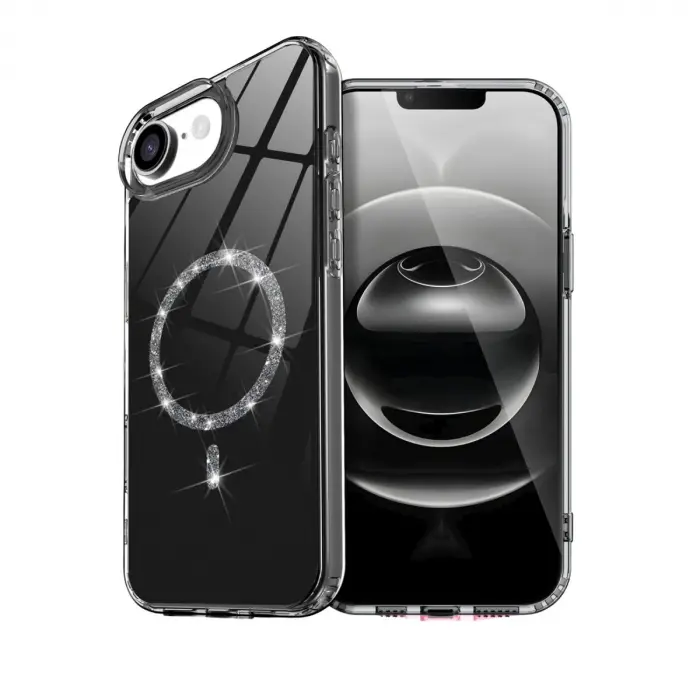 İphone 16e Live Diamond Magsafe Kapak - Siyah