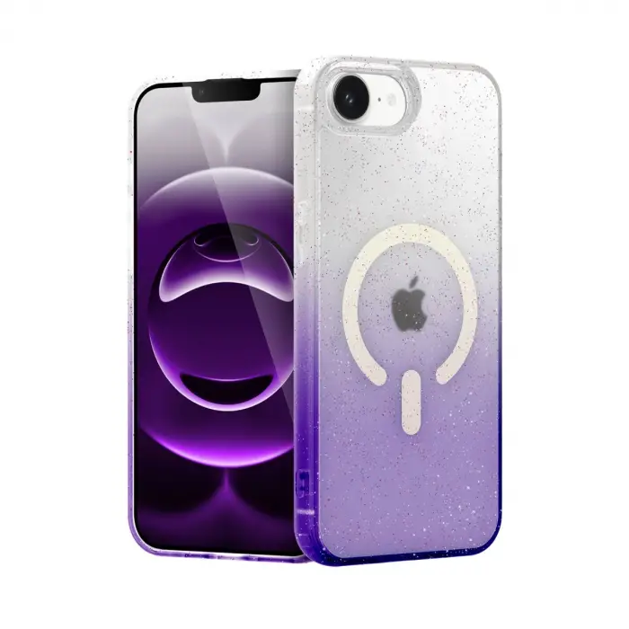 İphone 16e Pummel Shiny Magsafe Kapak - Mor