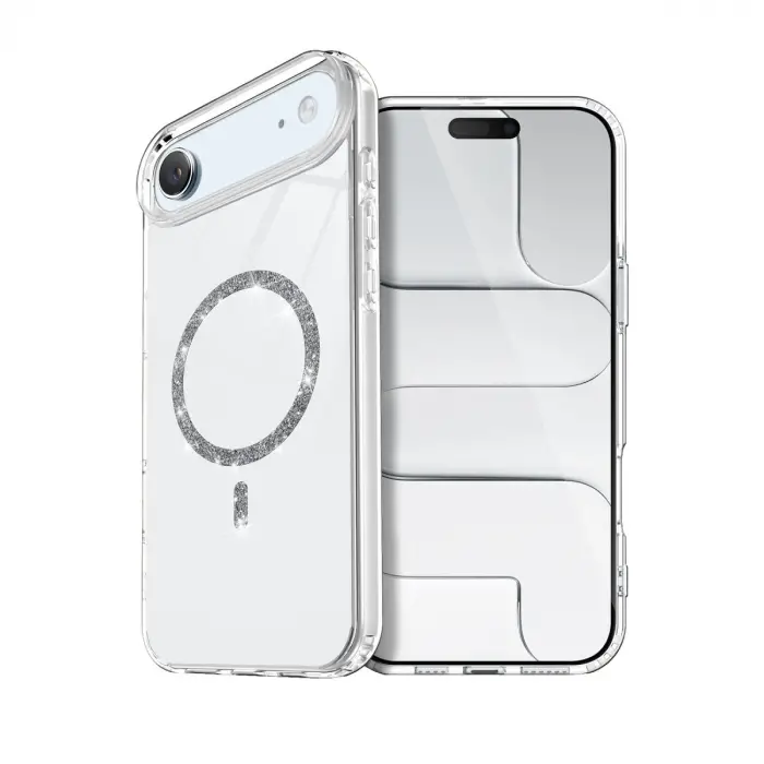 İphone 17 Air Live Diamond Magsafe Kapak - Şeffaf