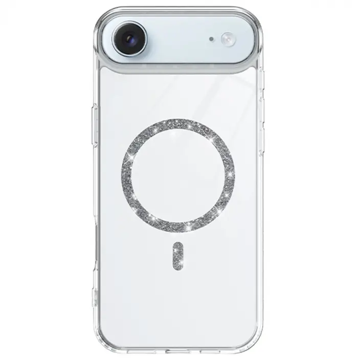 İphone 17 Air Live Diamond Magsafe Kapak - Şeffaf