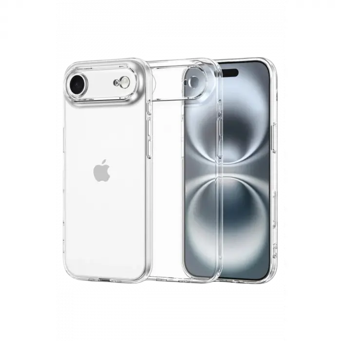 İphone 17 Air Lüx Şeffaf Silikon - Şeffaf