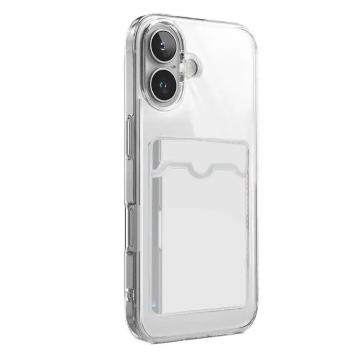 İphone 17 Kart Şeffaf Silikon - Şeffaf