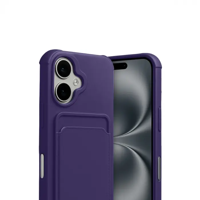 İphone 17 Kelvin Kartvizitli Silikon - Derin Mor