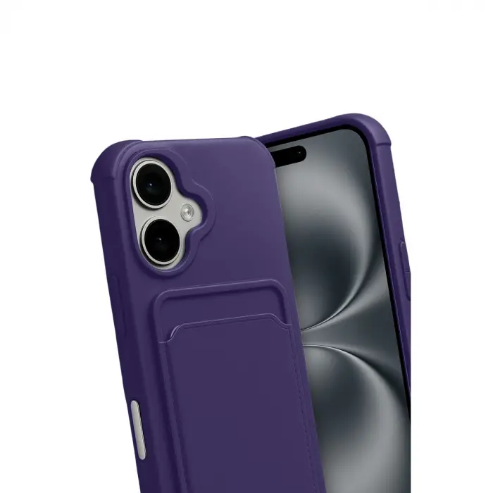 İphone 17 Kelvin Kartvizitli Silikon - Derin Mor