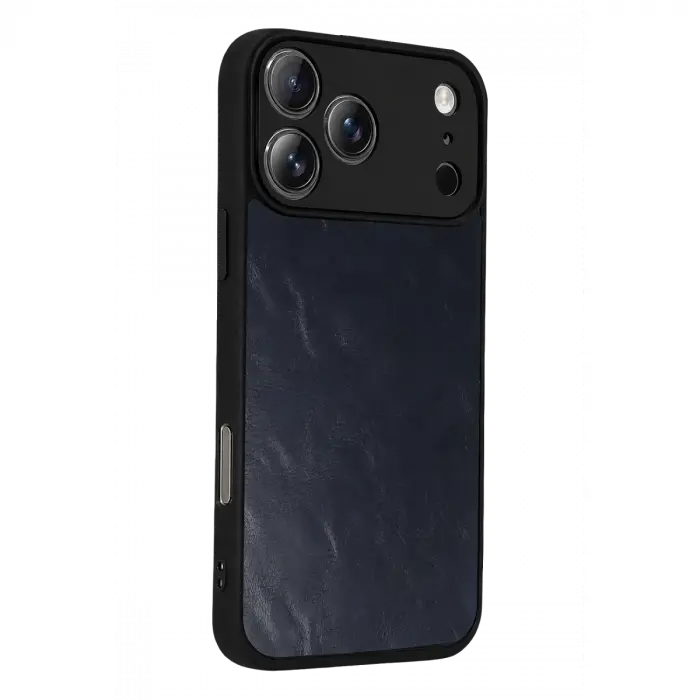 İphone 17 Pro Aras Deri Kapak - Lacivert