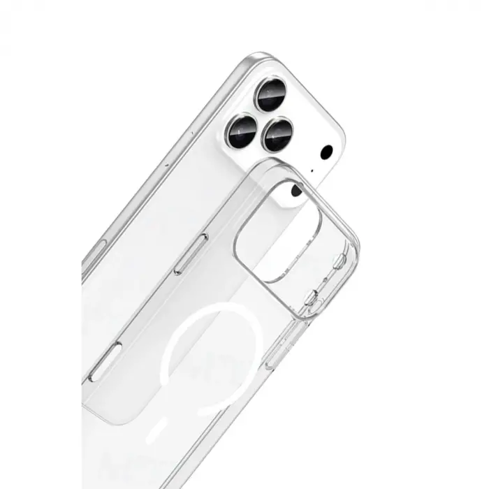 İphone 17 Pro Combo Sert Şeffaf Magsafe Kapak - Şeffaf
