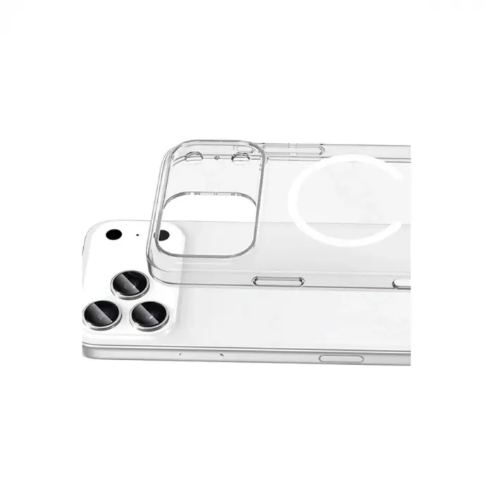 İphone 17 Pro Combo Sert Şeffaf Magsafe Kapak - Şeffaf