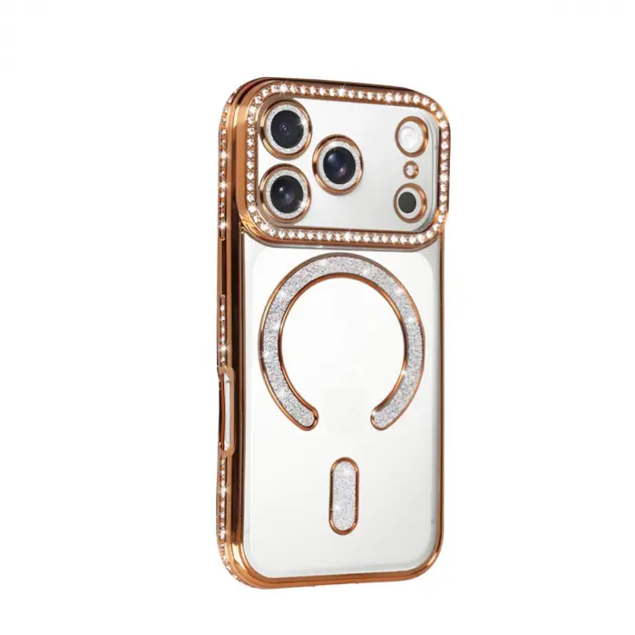 İphone 17 Pro Joke Simli Magneticsafe Kılıf - Turuncu