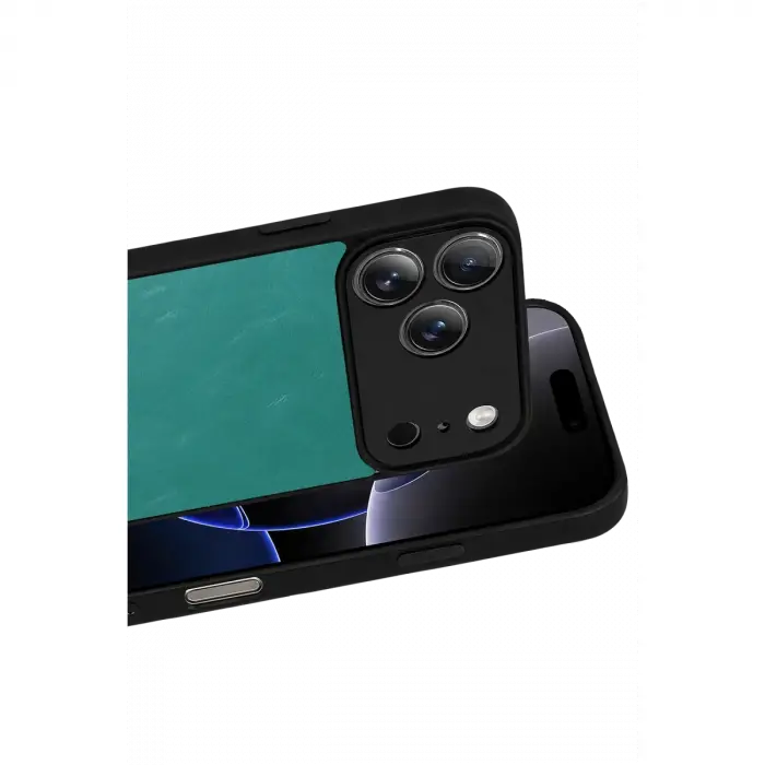 İphone 17 Pro Max Aras Deri Kapak - Açık Yeşil