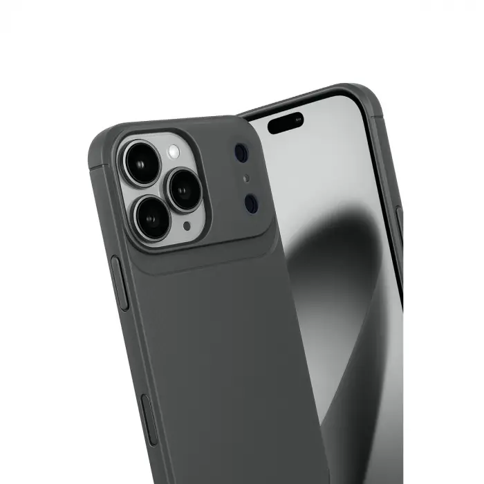 İphone 17 Pro Max Auto Focus Karbon Kapak - Gri