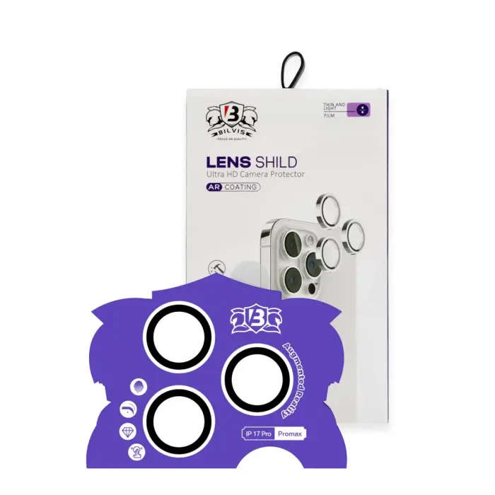 İphone 17 Pro Max Bilvis Titan Kamera Lens - Gümüş