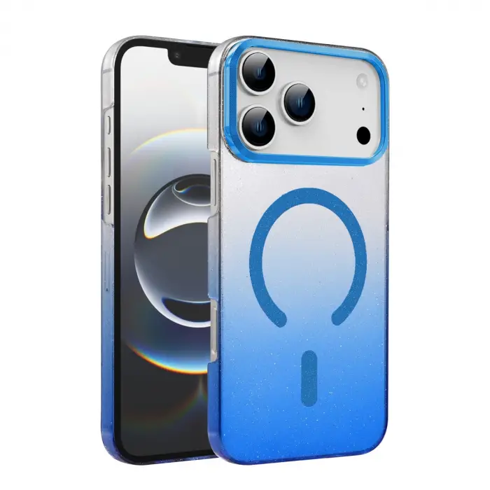 İphone 17 Pro Max Glossy Magsafe Kapak - Mavi