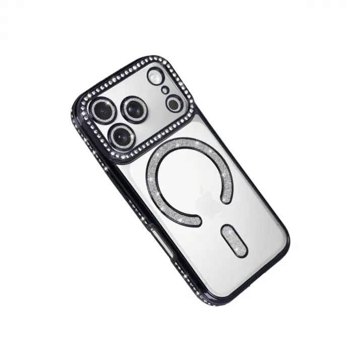 İphone 17 Pro Max Joke Simli Magneticsafe Kılıf - Siyah