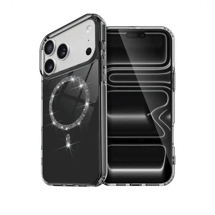 İphone 17 Pro Max Live Diamond Magsafe Kapak - Siyah