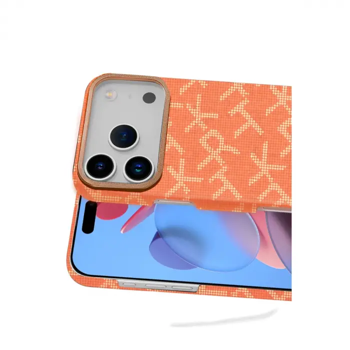 İphone 17 Pro Max Vega Magsafe Kapak - Açık Turuncu