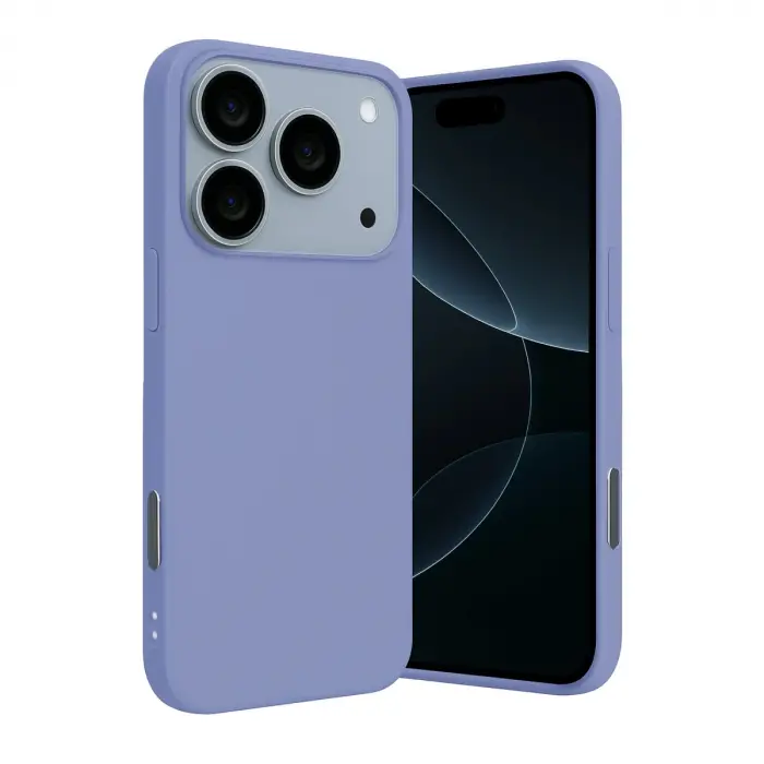 İphone 17 Pro Nano İçi Kadife Silikon - Lila