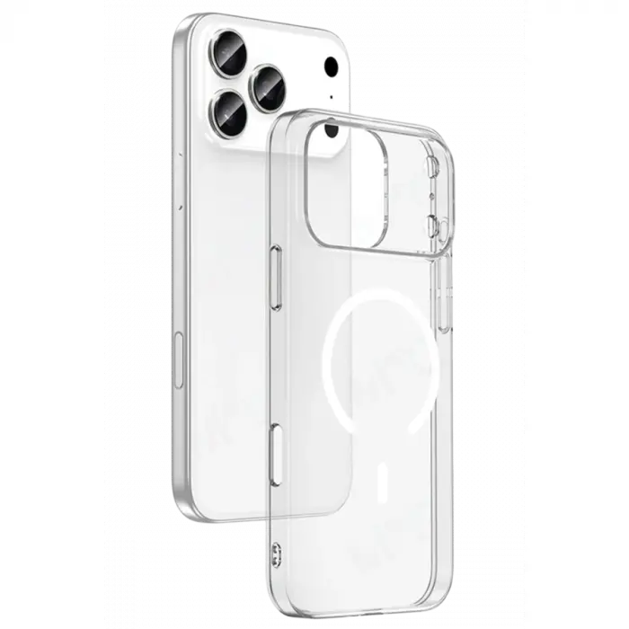 İphone 18 Pro Combo Sert Şeffaf Magsafe Kapak - Şeffaf