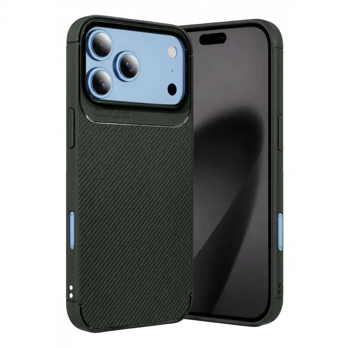 İphone 18 Pro Max Auto Focus Karbon Kapak - Yeşil
