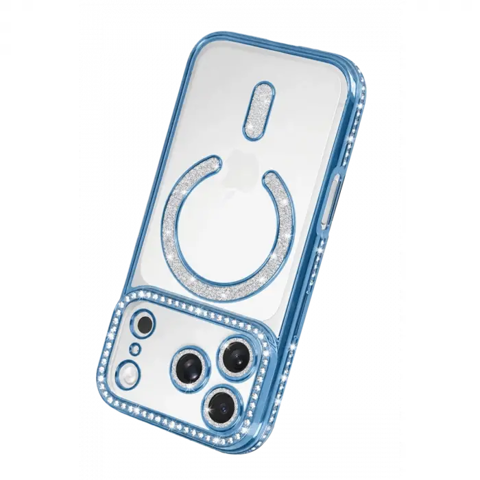 İphone 18 Pro Max Joke Simli Magneticsafe Kılıf - Sierra Blue