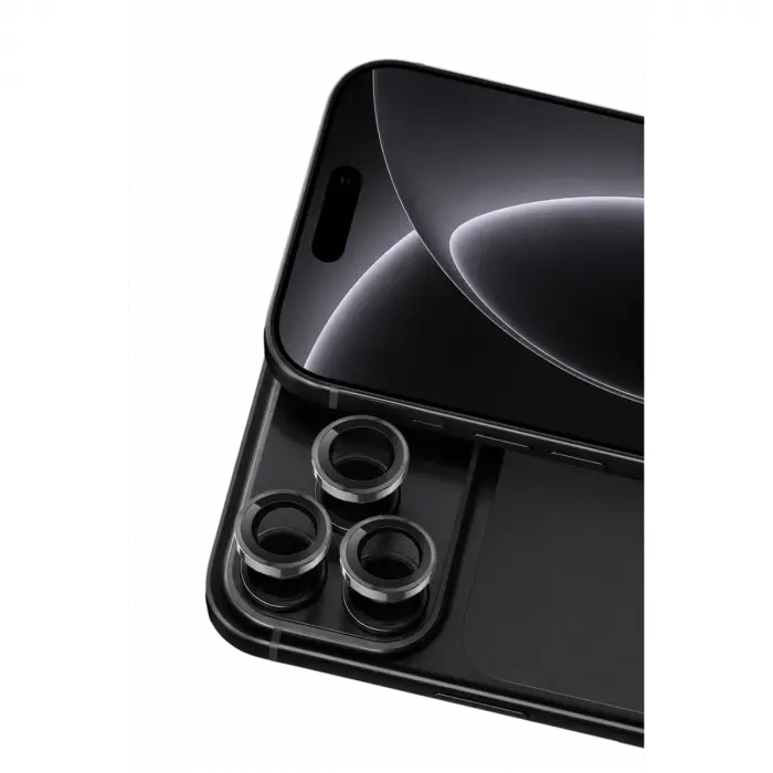 İphone 18 Pro Max Raze Metal Kamera Lens - Siyah