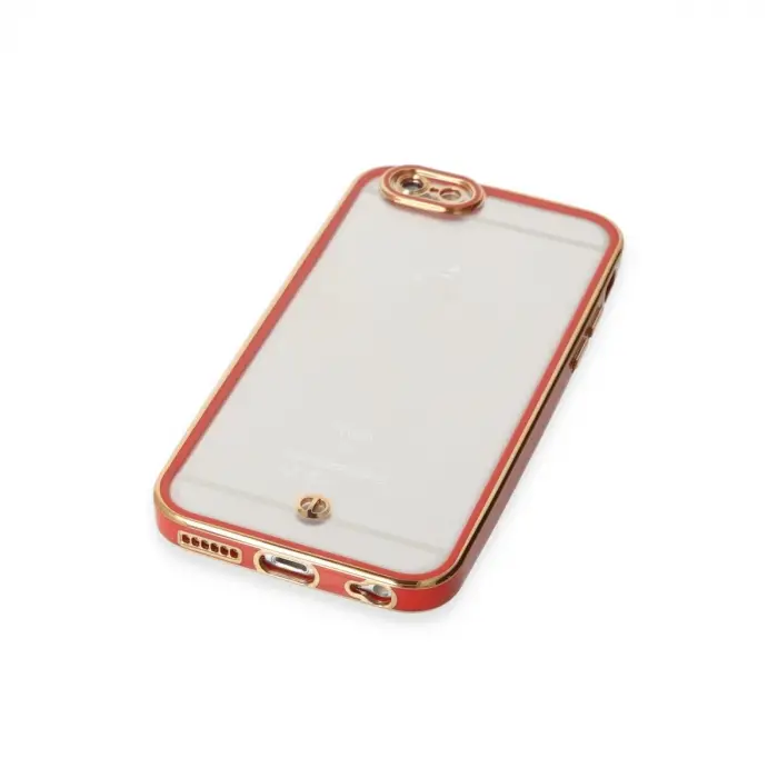İphone 6 Kılıf Liva Lens Silikon - Kırmızı